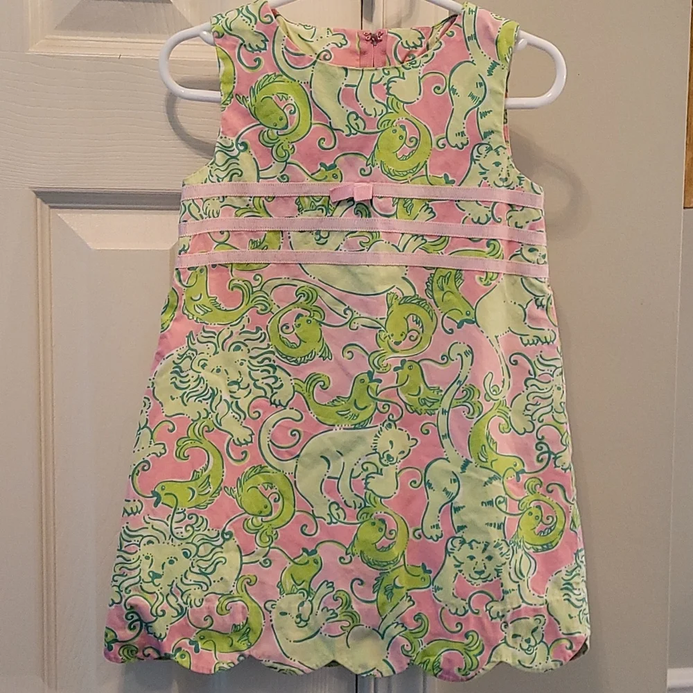 Lilly Pulitzer Fried Catfish White Label Shift Dress - Picture 1 of 3